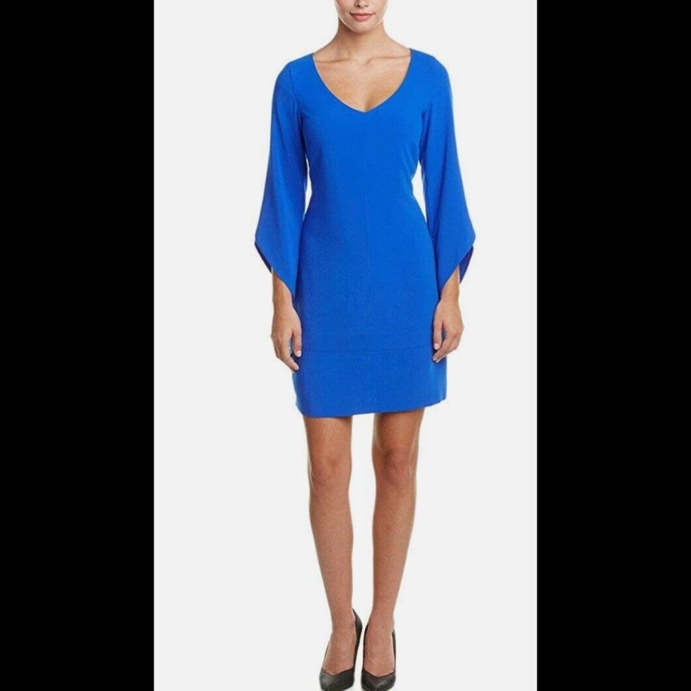 Laundry by Shelli Segal Manhattan Mod Shift Dress Size 4, Cobalt